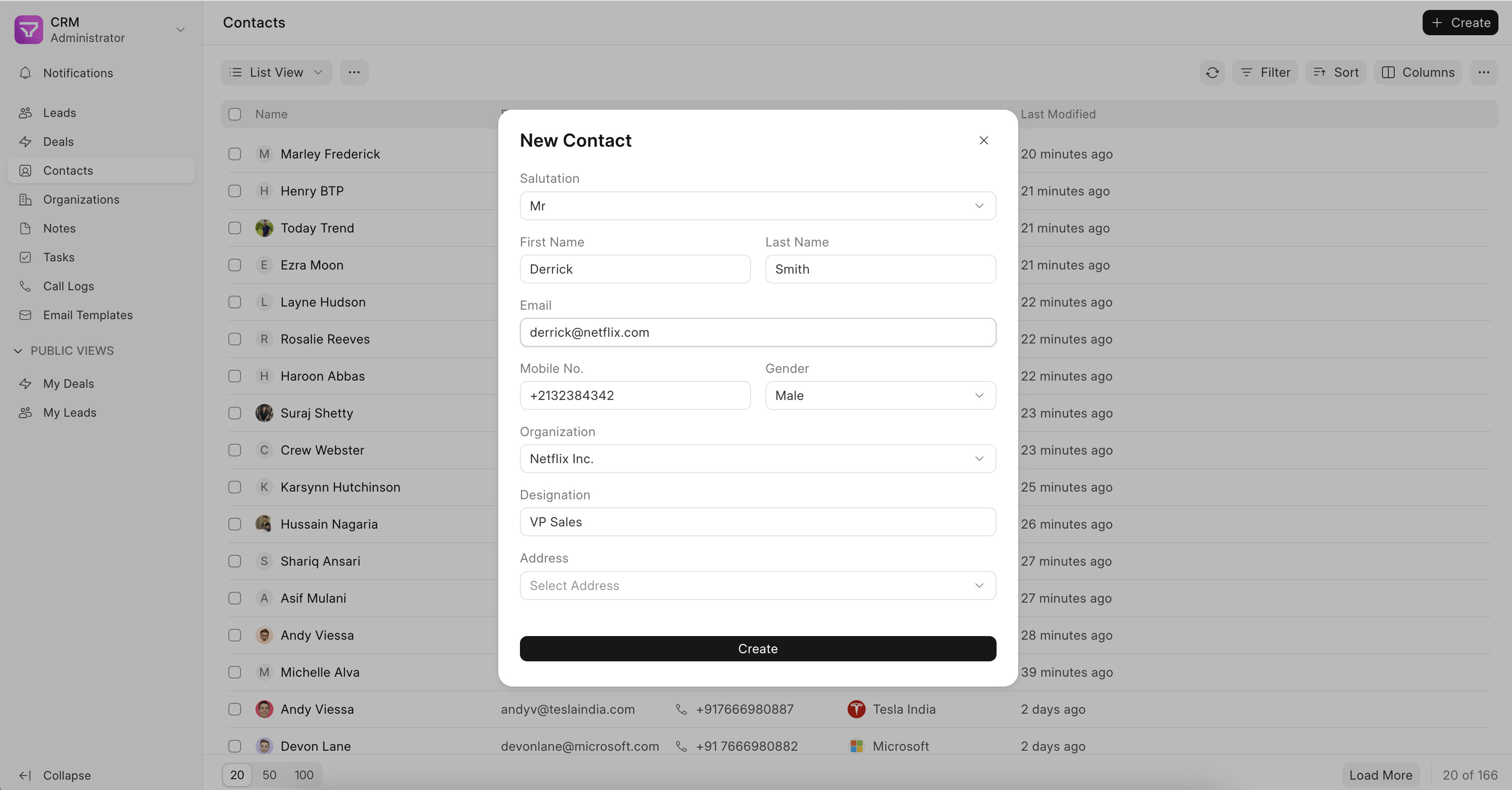 CRM product preview