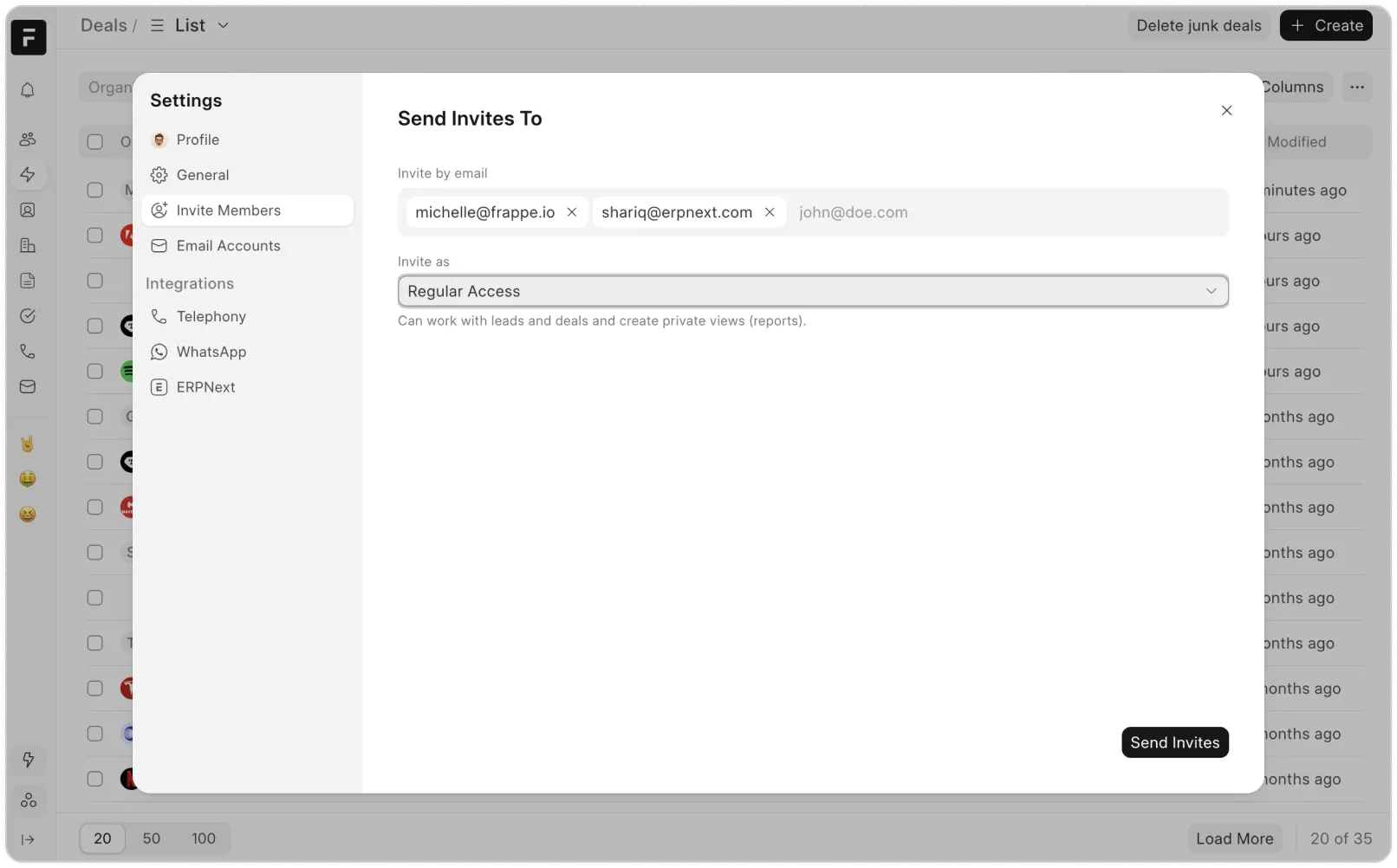 CRM product preview