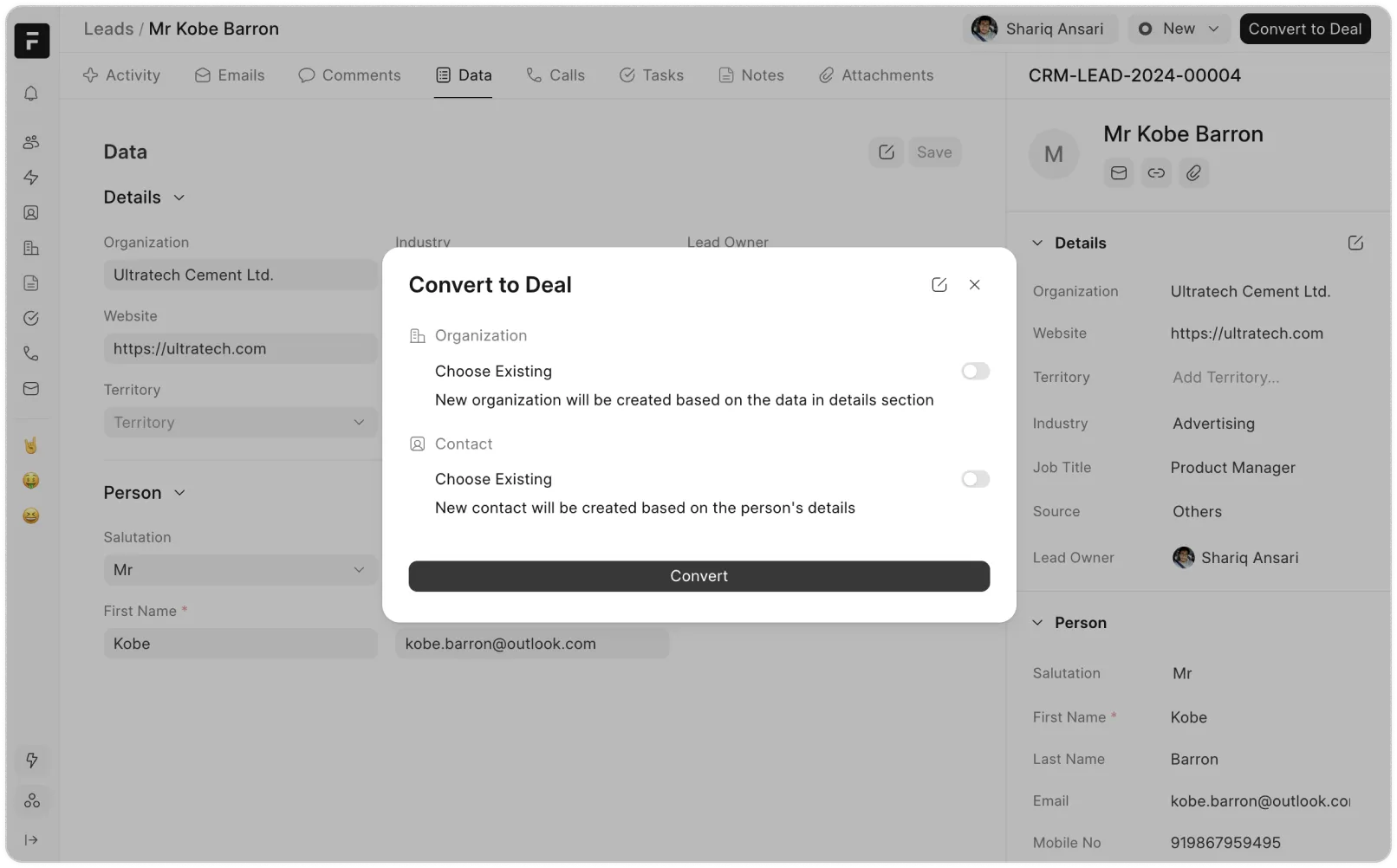 CRM product preview