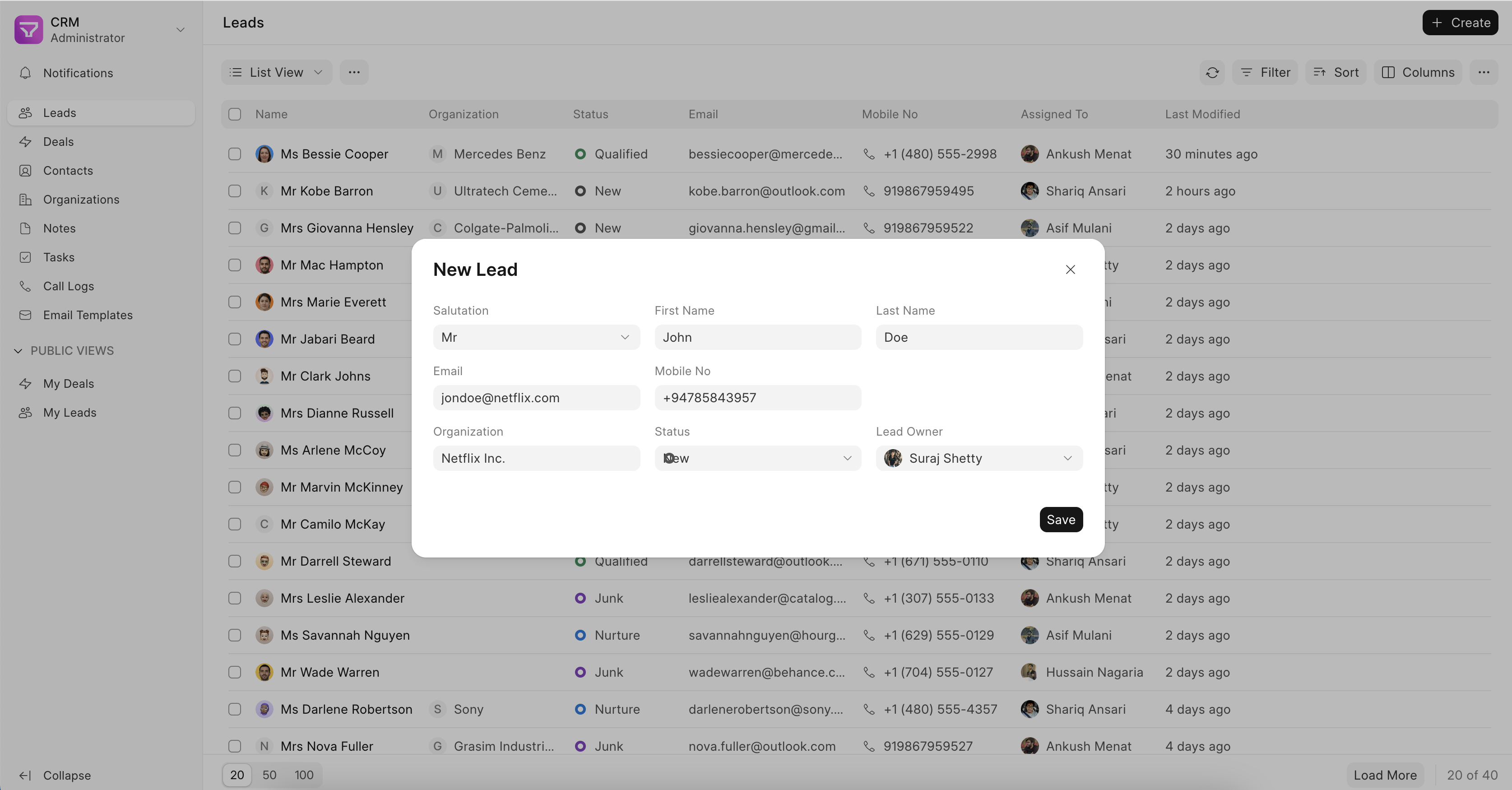 CRM product preview