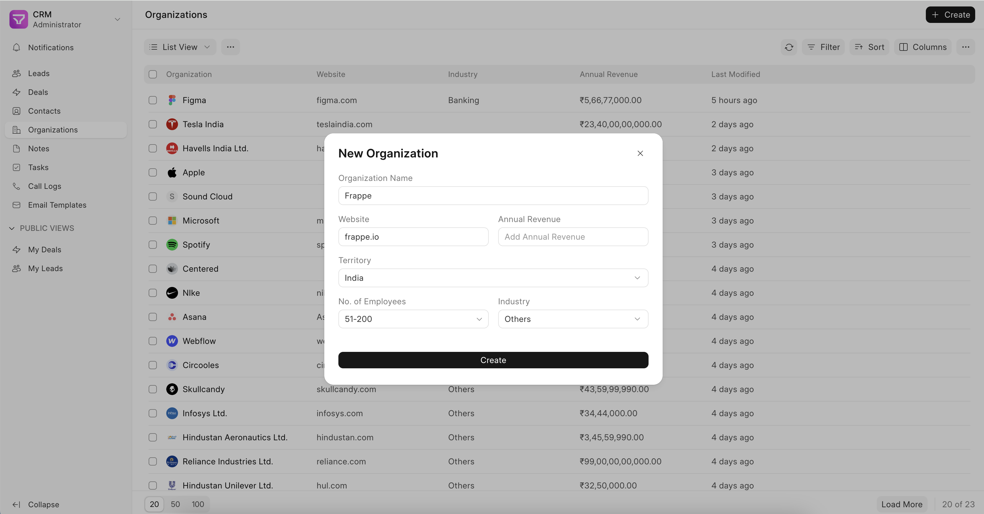 CRM product preview