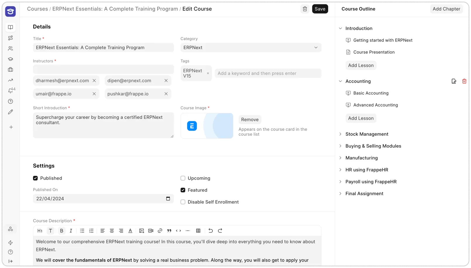 LMS product preview