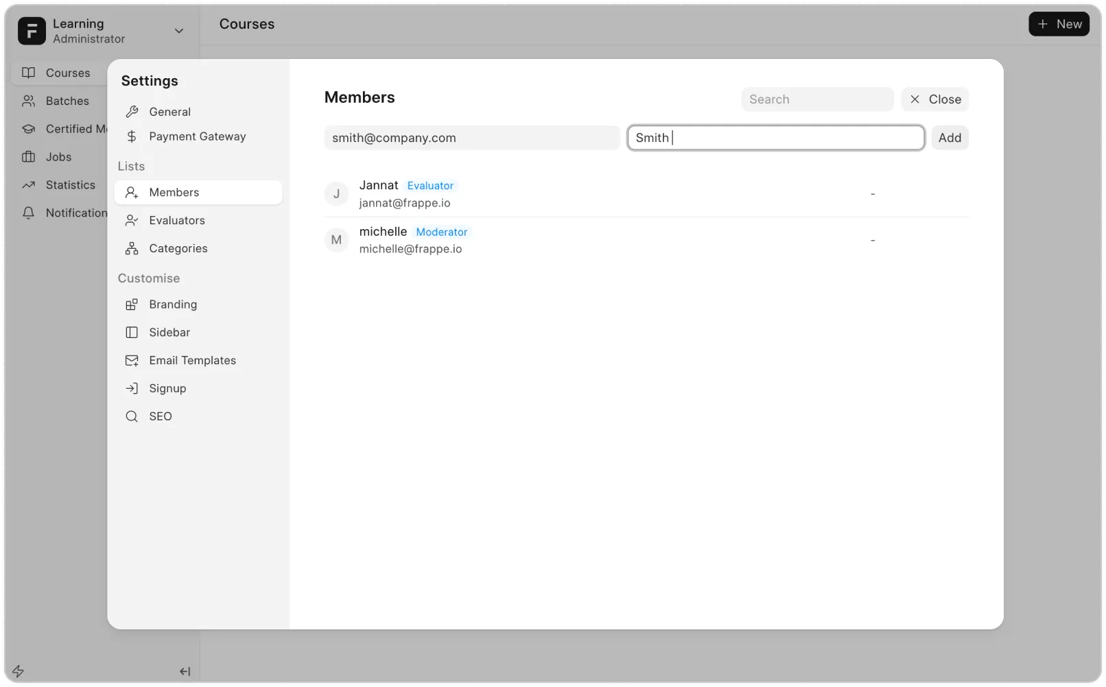 LMS product preview